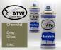 Preview: Chevrolet, Gray Ghost, GRC: 400ml Sprühdose + 400ml Klarlack - Set, von ATW Autoteile West.